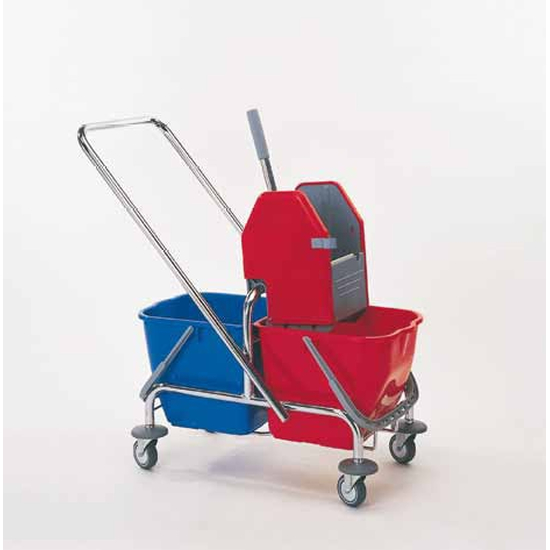 Doppelfahreimer 2x15l verchromt mit Presse Meiko