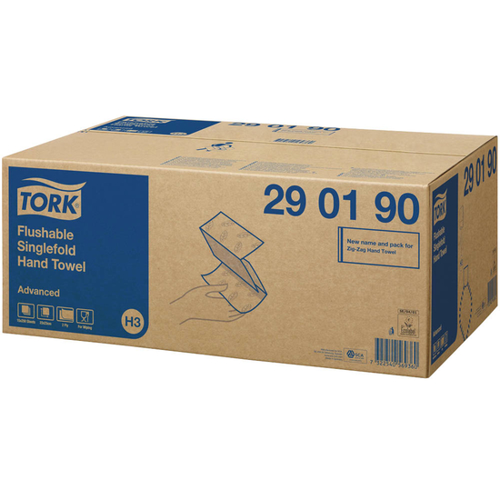 Tork H3 ZZ-Handtuch wei 2-lagig 23x23cm, 3750 Tcher