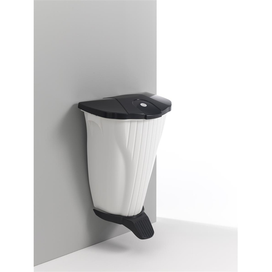 TTS 50l Wall-Up mit Pedal in wei I anthrazitgrauem Deckel I 00005840WT