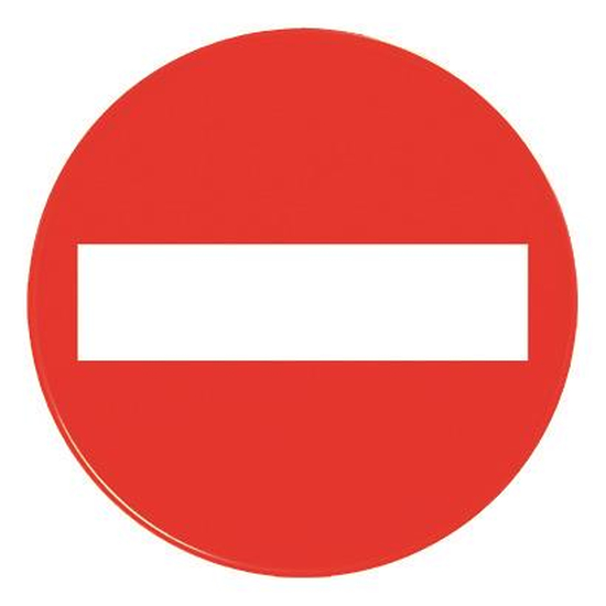 TTS Runde Tafel f�r Warnpylon Zugangsverbot I wei�/rot I S110811