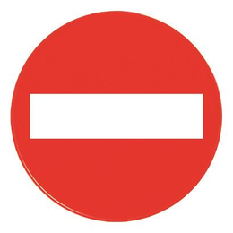 TTS Runde Tafel f�r Warnpylon Zugangsverbot I wei�/rot I...