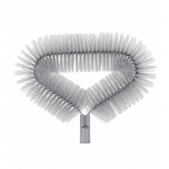 TTS Brste mit Gewinde I grau I Pet Faser 10 cm I 00005032