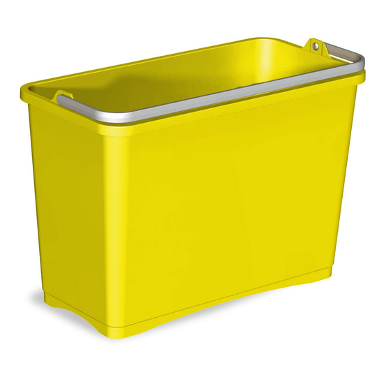 TTS 8l Eimer mit platzsparendem Tragegriff I gelb I 0G003252
