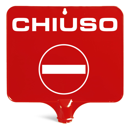 TTS Rechteckige Tafel fr Warnpylon I IT 5 I rot I S110623