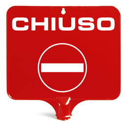 TTS Rechteckige Tafel fr Warnpylon I IT 5 I rot I S110623