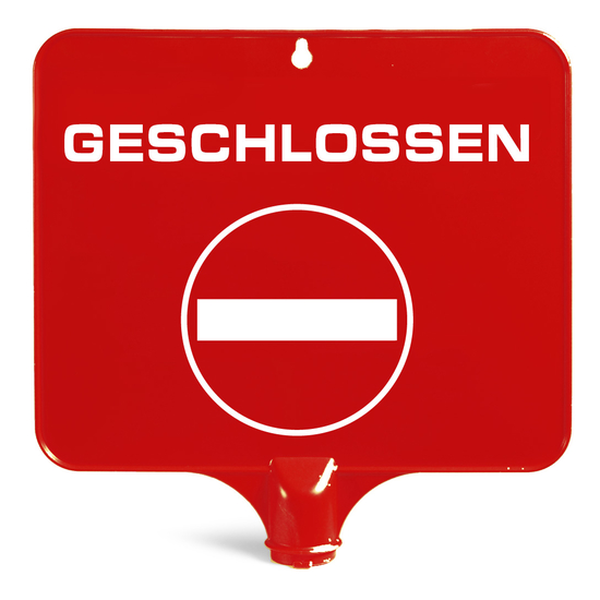 TTS Rechteckige Tafel f�r Warnpylon I DE 4 I rot I S110643