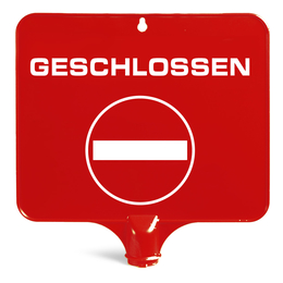 TTS Rechteckige Tafel fr Warnpylon I DE 4 I rot I S110643