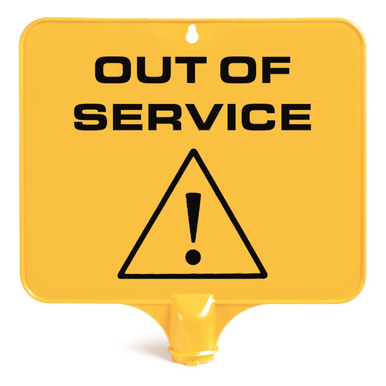 TTS Rechteckige Tafel f�r Warnpylon I EN 3 I gelb I S210612