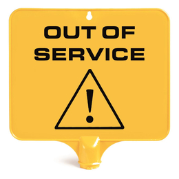 TTS Rechteckige Tafel fr Warnpylon I EN 3 I gelb I S210612