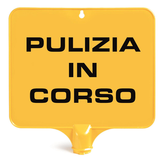 TTS Rechteckige Tafel f�r Warnpylon I IT 3 I gelb I S210621