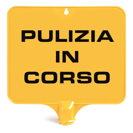 TTS Rechteckige Tafel f�r Warnpylon I IT 3 I gelb I S210621