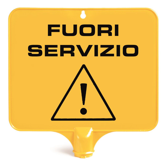 TTS Rechteckige Tafel f�r Warnpylon I IT 4 I gelb I S210622