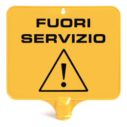 TTS Rechteckige Tafel fr Warnpylon I IT 4 I gelb I S210622