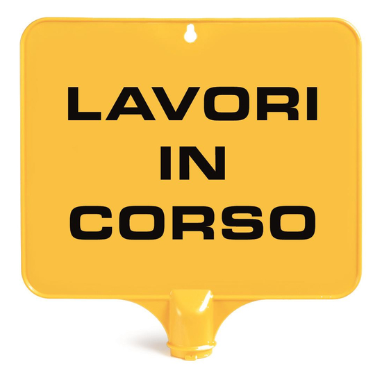 TTS Rechteckige Tafel f�r Warnpylon I IT 2 I gelb I S210624