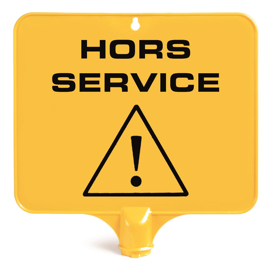 TTS Rechteckige Tafel f�r Warnpylon I FR 2 I gelb I S210632