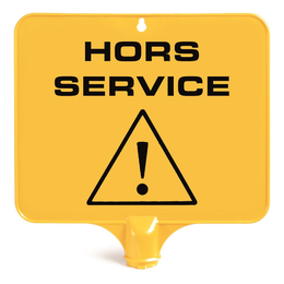 TTS Rechteckige Tafel fr Warnpylon I FR 2 I gelb I S210632