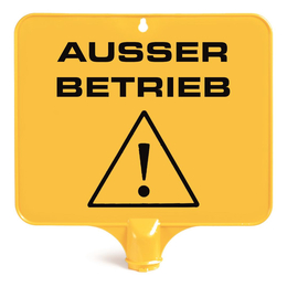 TTS Rechteckige Tafel fr Warnpylon I DE 3 I gelb I S210642