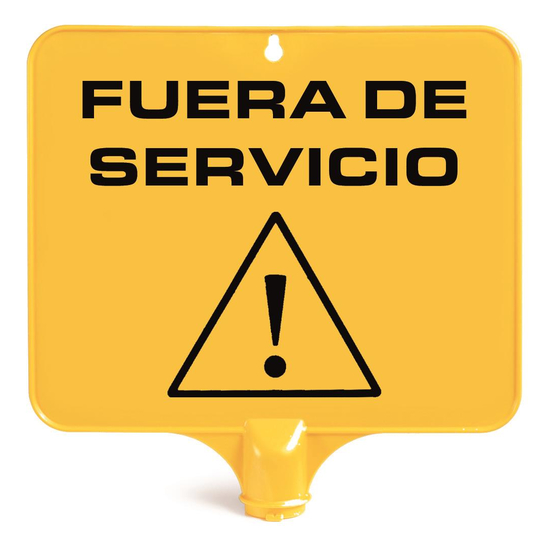 TTS Rechteckige Tafel f�r Warnpylon I ES 3 I gelb I S210652