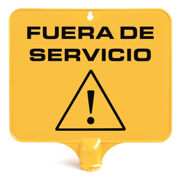 TTS Rechteckige Tafel fr Warnpylon I ES 3 I gelb I S210652