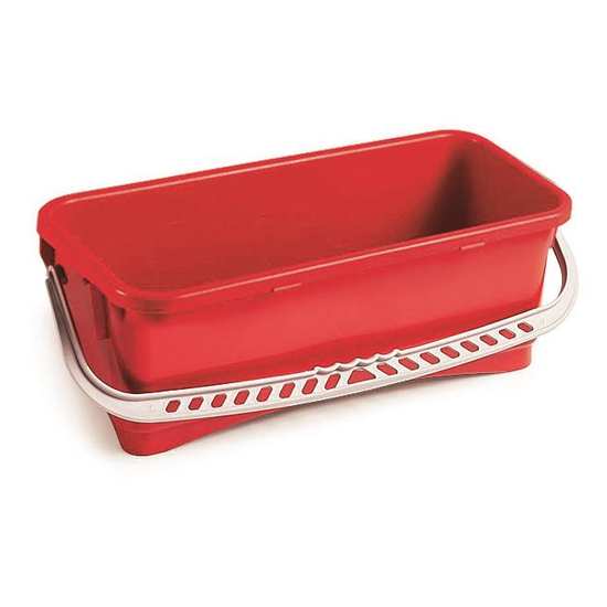 TTS 10l Rechteckiger Eimer I rot I 0R003223