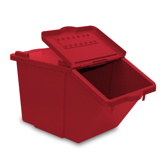 TTS 45l Split Papierrollen I rot I ohne Deckel I 00005134