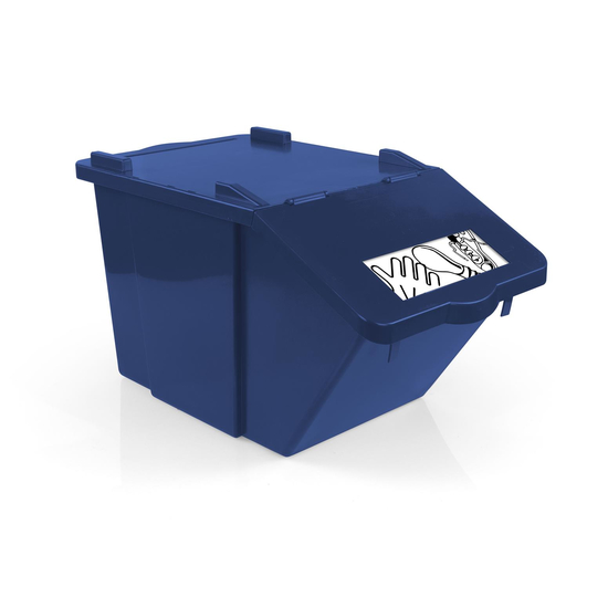 TTS 45l Split Papierrollen I blau I mit Deckel I 00005143