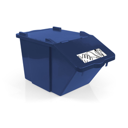 TTS 45l Split Papierrollen I blau I mit Deckel I 00005143
