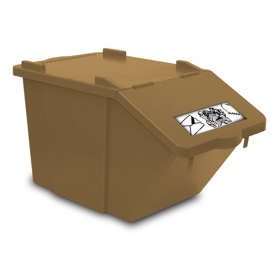 TTS 45l Split Papierrollen I braun I mit Deckel I 00005145