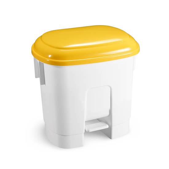 TTS 30l Derby I wei� I gelb I Trett Abfalleimer I 00005713