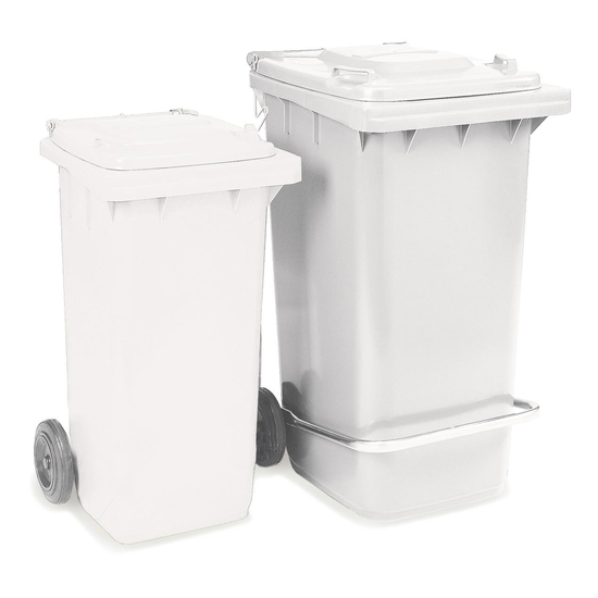 TTS 240l M�lltonne I wei� I Pedal I Ring Sackbefestigung I 00005295