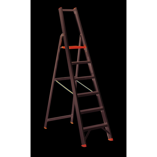TTS Alu-Leiter I 6 Trittstufen I Tragkraft 150 kg I 00008772
