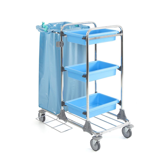 TTS Tecno 80 I verchromter Putzwagen I Mllsackhalter I 00002080