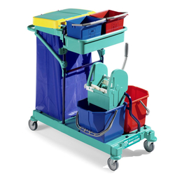 TTS Green 400 I Holm blau I Reinigungswagen I Systemwagen...