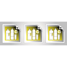 TTS Set mit 3 Selbstklebendenetiketten getrennte...