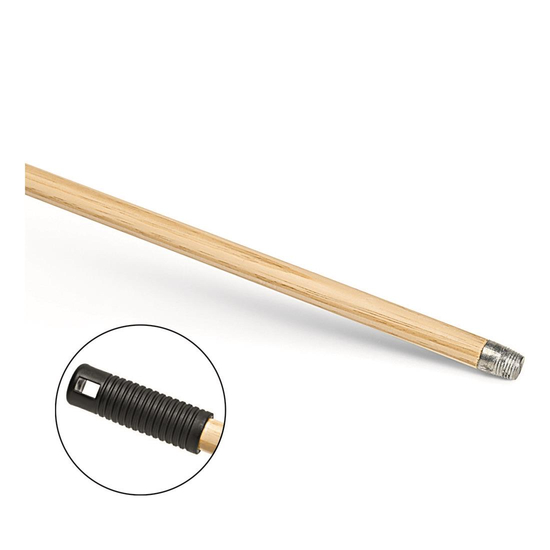 Besenstiel 140 cm, lackiert, mit Gewinde