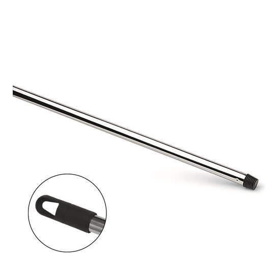 Metallstiel 130 cm, verchromt, mit Gewinde