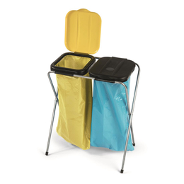 Abfallsammler 2-fach Metallbeine, Kunststoffdeckel...