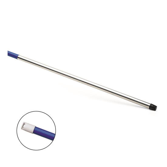 HACCP Aluminium-Stiel blau 140 cm