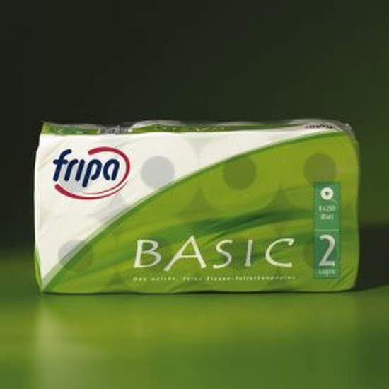 Toilettenpapier 2-lagig wei 8er Pack, Fripa