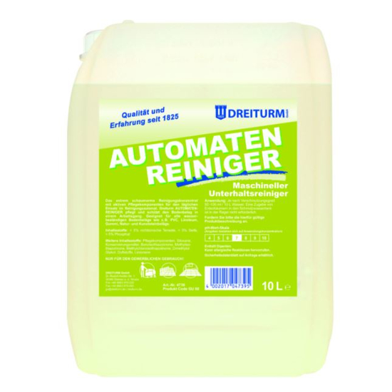 Dreiturm Automatenreiniger maschineller Unterhaltsreiniger 10l - 4739