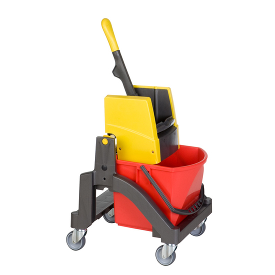 Vermop Aquva 1x17l Nasswischwagen mit Presse gelb