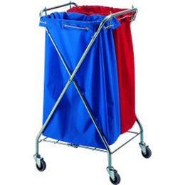 Vermop Papierwagen X-Form mit Halterahmen 2x70l