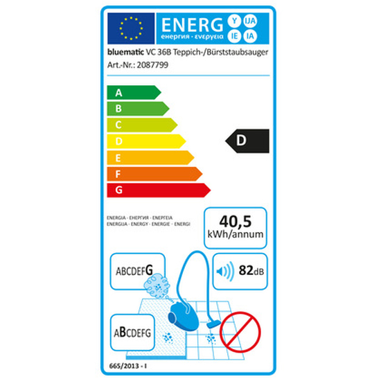 bluematic VC 36B ECO Brstsauger Teppichstaubsauger