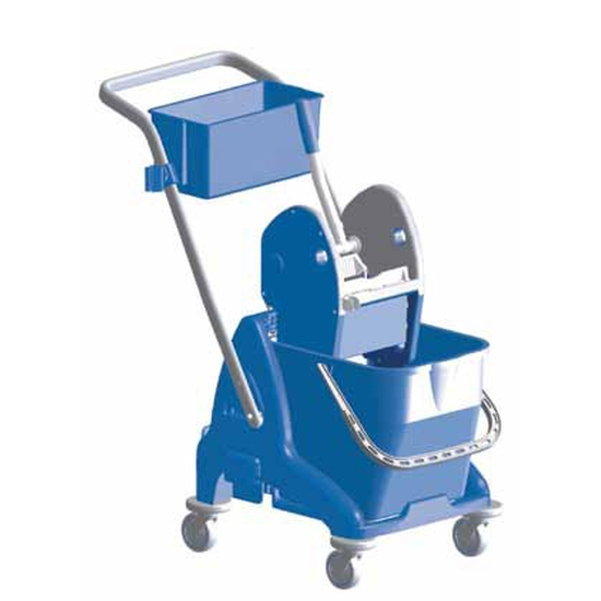 Meiko Einfachfahrwagen 25l aus Kunststoff wet car 5 mit Deichsel