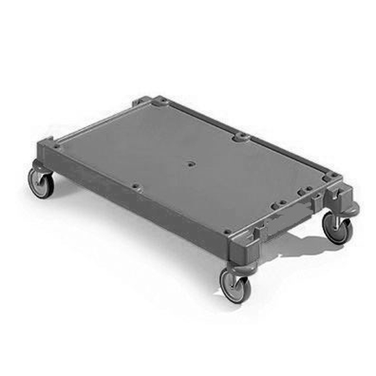 Premium Grundgestell 53x85cm in grau mit kleine Rder von trolley-system.com