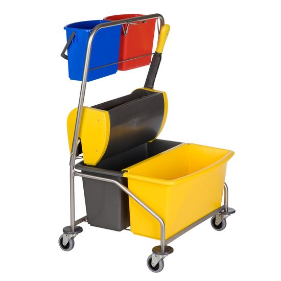 Vermop Nasswischwagen Twixter 2 aus Edelstahl