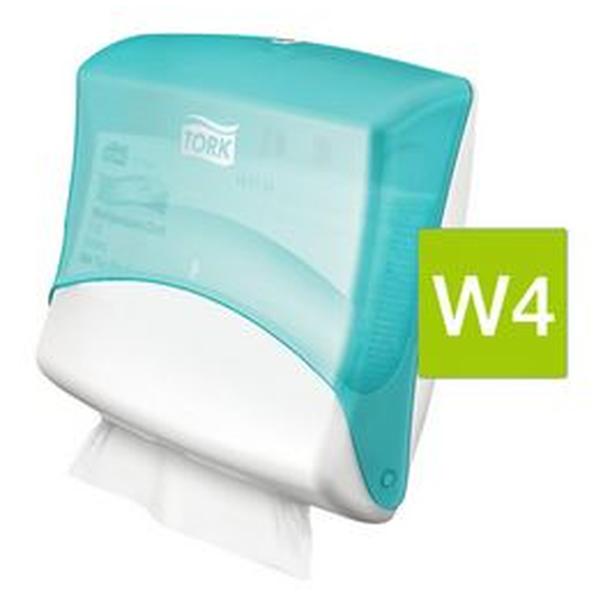 Tork W4 Spender f�r gefaltete Einzelt�cher Wei� / T�rkis