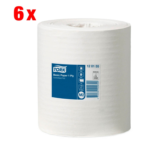 Tork M2 Papierwischtuch 6 Rollen naturwei 20cm breit