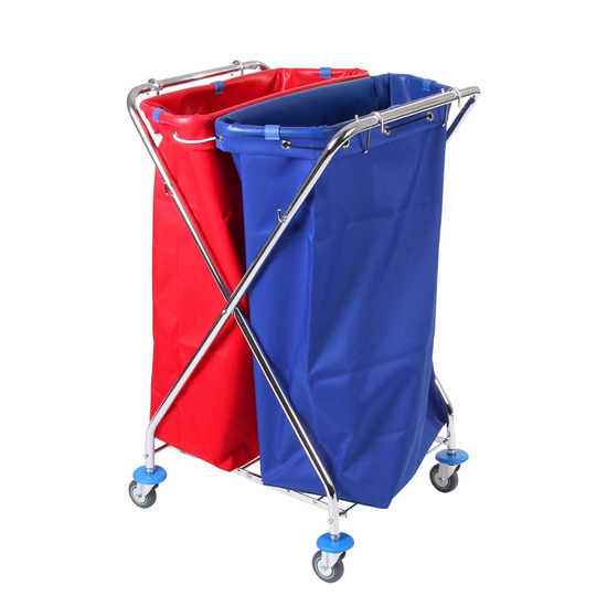 PX 2-120 I Papierwagen X-Form verchromt I Floorstar