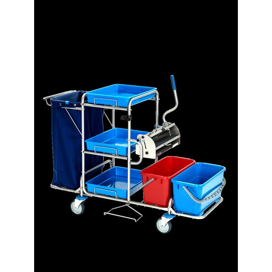 FPW 4 duo ES I Flachpressenwagen 4 duo Edelstahl (ohne Sack) I Floorstar